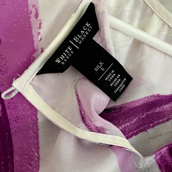 White House Black Market Purple Blouse Size S - Picture 8 of 9